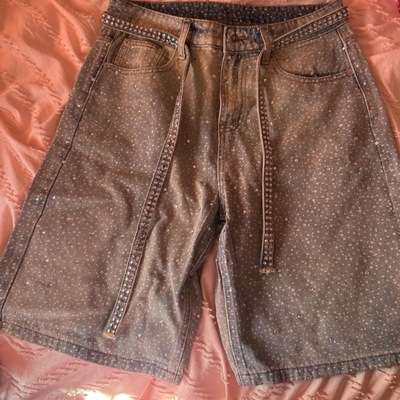 Stylish Rhinestone Men Shorts - Picture 1 of 3